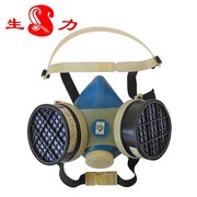蓝天生力牌2102型防毒面罩，自吸过滤式，防毒面具化工防护面具