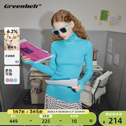 GREEN BELT打底衫2023女秋冬薄款长袖高级休闲显瘦高领针织衫