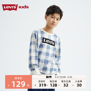 levi's李维斯(李维斯)童装，男童卫衣2024春秋，儿童上衣男孩时尚打底衫潮