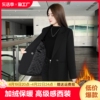 高级感西装外套女2024年冬季韩版炸街小个子黑色西服套装上衣