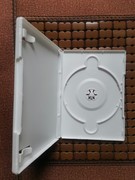 进口乳白光盘盒塑料，软件盒子白色ppdvd，收纳加厚可插封面