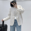 4.2 春季 YIYI-2332韩版高品质圆领亚麻西装外套