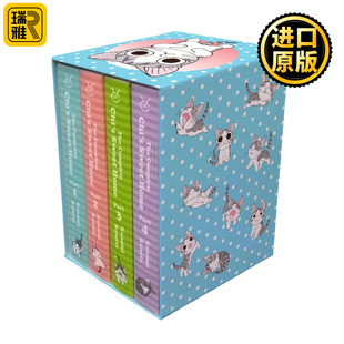 英文原版 Chi's Box Set 起司猫 漫画4册盒装 甜甜私房猫チーズスイートホームChi's Sweet Home日本动漫原著小说
