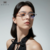 KHOTY日本透明手工板材眼镜框男潮人复古大方框文艺近视眼镜架女