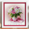 淡雅的波斯菊花瓶 十字绣套件 客厅卧室 精准印花  花卉