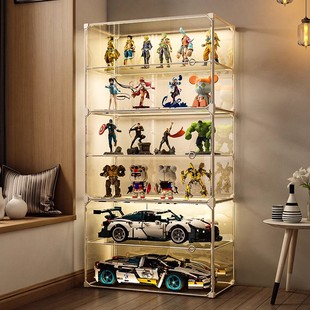 乐高手办展示柜家用收纳仿亚克力摆件装饰品玩具透明积木置物架子