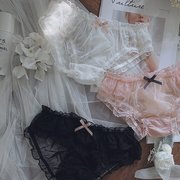 日本奢品轻薄透明网纱可爱内裤，女性感蕾丝，薄款透气纯棉裆三角裤夏