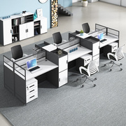 办公家具办公桌简约现代四人桌椅，组合办公室职员，桌员工桌屏风卡位