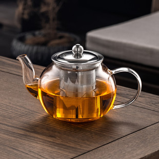 加厚耐高温玻璃茶壶，泡茶家用不锈钢过滤内胆，冲茶器功夫茶壶大容量