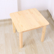 幼儿园桌椅实木托管班宝宝，家用橡胶木正方桌子，儿童松木写字桌套装