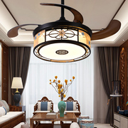 新中式电扇吊灯餐厅风扇灯吊扇灯家用客厅卧室隐形电风扇灯中国风