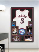 NBA篮球明星艾弗森创意海报挂画篮球球衣装饰画男孩卧室玄关壁画