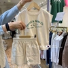 男童t恤短袖薄款宽松宝宝衣服，2023纯棉儿童套装男夏季中小童