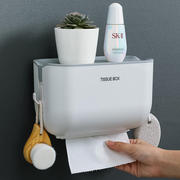 卫生间纸巾盒防水免打孔厕所抽纸厕手纸盒卫生纸，置物架创意卷纸盒