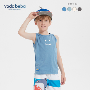 vodabeba儿童背心无袖薄款男童外穿凉感运动夏季居家夏休闲上衣