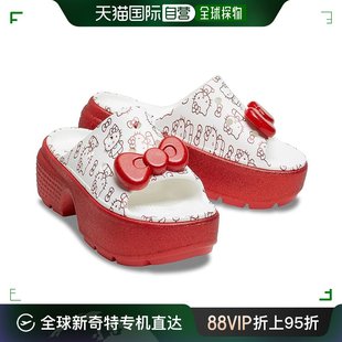 香港直邮潮奢 Crocs 卡骆驰 女士 Hello Kitty Stomp 凉拖高跟鞋