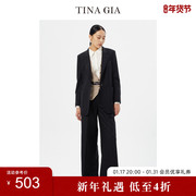 tinagia天纳吉儿精纺，羊毛高腰西裤女挺括长裤