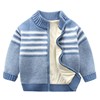 男童毛衣外套秋冬季儿童针织衫，拉链开衫宝宝，加绒加厚棉衣棉服8817