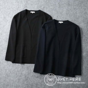 日本原单男装2023春季男式简约纯色开衫日系外贸大码长袖外套