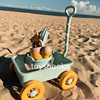 丹麦ins风沙滩玩具，手拉车翻斗车套装男女孩，戏水挖沙铲子玩具厚实