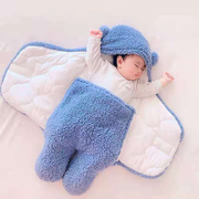 婴儿包被春秋冬季新生儿，抱被用品刚出生宝宝，衣服外出加厚睡袋
