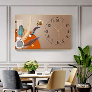 定制定制现代客厅背景墙挂画钟表饭厅饭厅装饰M画时钟简约餐