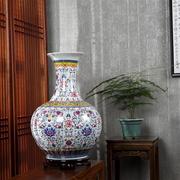 景德镇陶瓷摆件大号落地花瓶，中式家居客厅，酒店玄关电视柜装饰工艺