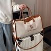 短途旅行包女帆布包收纳行李包手提包，旅游出差轻便大容量行李包包