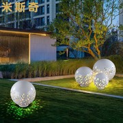 户外LED球形灯铁艺镂空圆球大气灯别墅园林落地景观灯防水造型灯