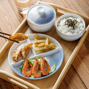 日式分格餐盘陶瓷减脂一人，食餐具早餐盘套装，月子餐分餐制分隔盘子