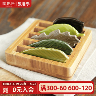 日式筷托筷架餐桌筷子，架托创意陶瓷，精致勺托筷枕家用筷拖放筷子