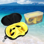 潜水镜保护盒 浮潜水肺自泳镜眼镜盒便携拉链收纳盒黑色EVA面镜盒