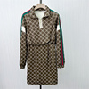 KA2023冬装 满印老花卫衣连衣裙女设计感小众polo裙子1941