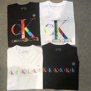 24夏季Calvin Klein Jeans/CK男圆领logo休闲潮流彩色短袖T恤