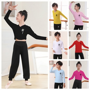 儿童舞蹈练功服男女童，中国舞拉丁舞裤子，小孩舞蹈上衣长袖秋季套装