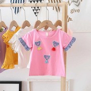 女童短袖t恤2020夏季上衣女宝宝衣服外穿半袖女童中小童