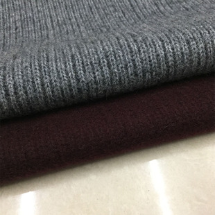 欧美高端毛料色织粗棒针秋冬编织针织羊毛衣进口服装面料布料灰色