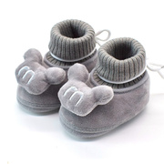 婴儿鞋袜0一6一12月宝宝秋冬季保暖棉鞋加绒加厚学步前鞋软底防滑