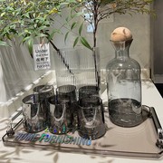 丹麦ins创意北欧耐热玻璃水壶，透明水杯套装大容量客厅果汁凉水杯
