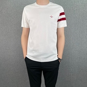 欧洲站高端男士t恤短袖，2024条纹设计感半袖夏季冰丝垂感潮牌