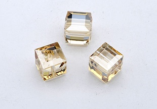 奥地利施元素(施元素)水晶，5601穿孔立方金，香槟色diy手工饰品串珠配件