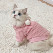 猫咪衣服冬季猫猫防掉毛布偶渐层秋冬款小猫秋装幼猫保暖宠物毛衣
