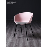 MATTLIFE北欧现代简约铁艺创意书桌椅网红椅甜品店奶茶店休闲时尚