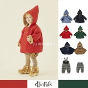 ■LENFANCE  eLfinFolk 23AW儿童加绒防水精灵帽外套斗篷长裤