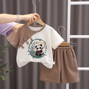 男宝宝夏装套装1-3岁小童装2男童短袖夏季小月龄婴儿汉服衣服国风