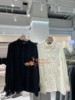 黑色衬衣春季韩版同步大码定制magic女装白色，衬衫蕾丝边花朵