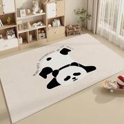 卡通熊猫软地毯家用儿童温馨熊猫防滑爬爬毯客厅卧室书房软防滑垫