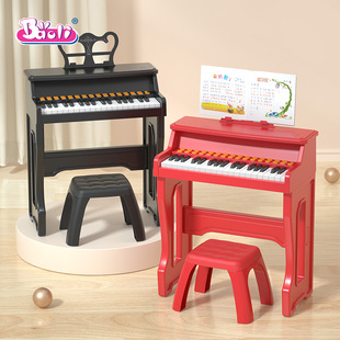 宝丽37键电子琴儿童钢琴玩具，可弹奏家用3-6岁2男女孩初学乐器礼物