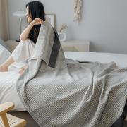 夏季冰丝竹纤维盖毯毛巾被子单双人纱布空调毯午睡办公室毯子轻奢