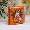 商用红色兔年贺岁国潮牛皮，加厚瓦楞pizza保温铝膜外卖披萨盒
